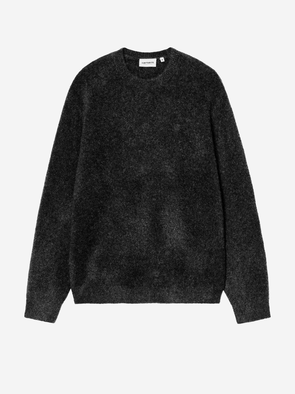 CARHARTT WIP Maglione in misto lana 'Curtis' con logo ricamato Nero Urbanstaroma