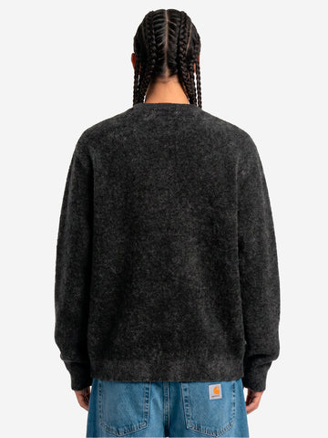 CARHARTT WIP Maglione in misto lana 'Curtis' con logo ricamato Nero