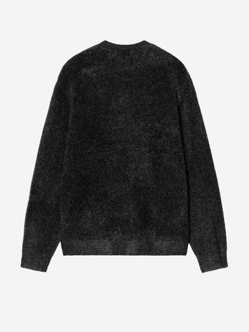 CARHARTT WIP Maglione in misto lana 'Curtis' con logo ricamato Nero