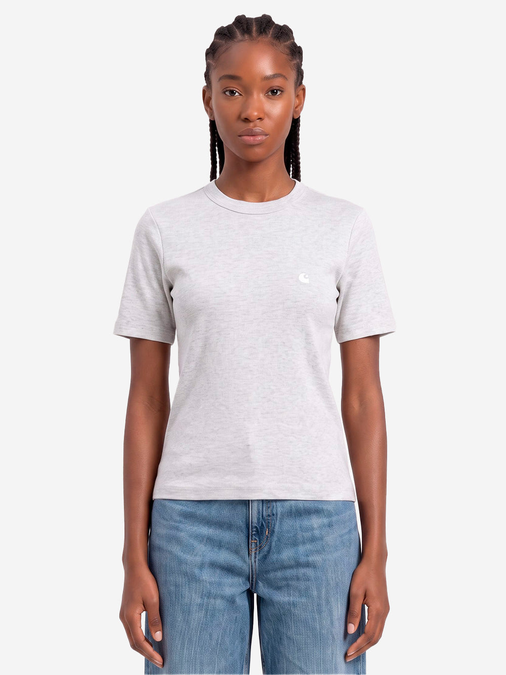 CARHARTT WIP T-shirt 'Philipa' grigio chiara in cotone elasticizzato Grigia chiara Urbanstaroma