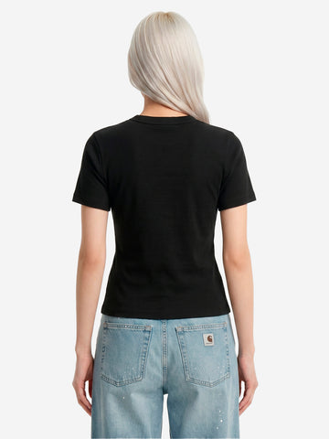 CARHARTT WIP T-shirt 'Philipa' nera in cotone elasticizzato Nero