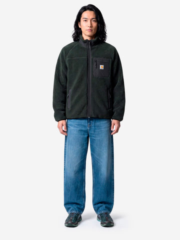CARHARTT WIP Giacca Prentis Liner in pile Verde scuro