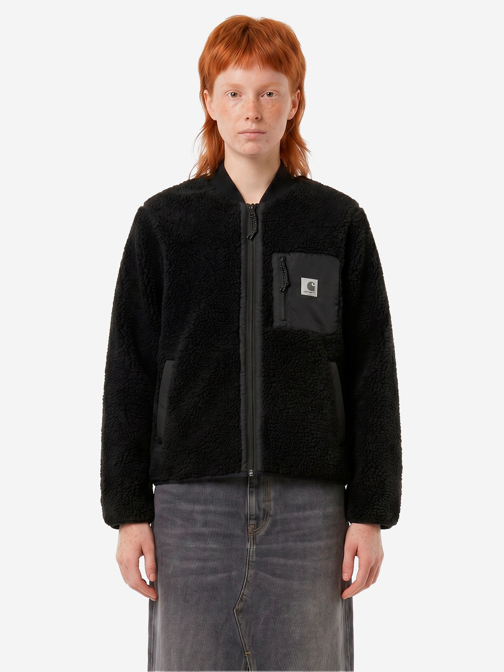CARHARTT WIP W' Janet Liner Giacca in pile nera Nero Urbanstaroma