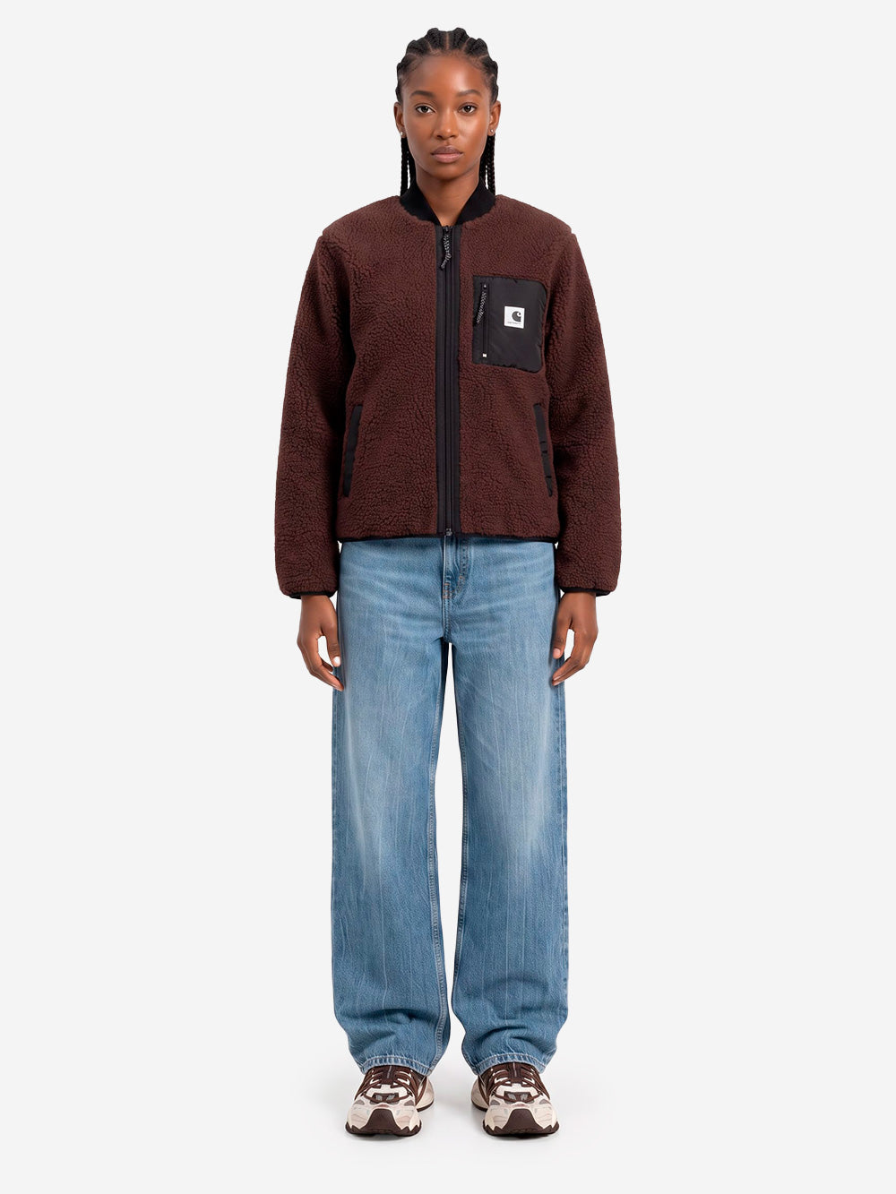 CARHARTT WIP W' Janet Liner Giacca in pile marrone Marrone Urbanstaroma