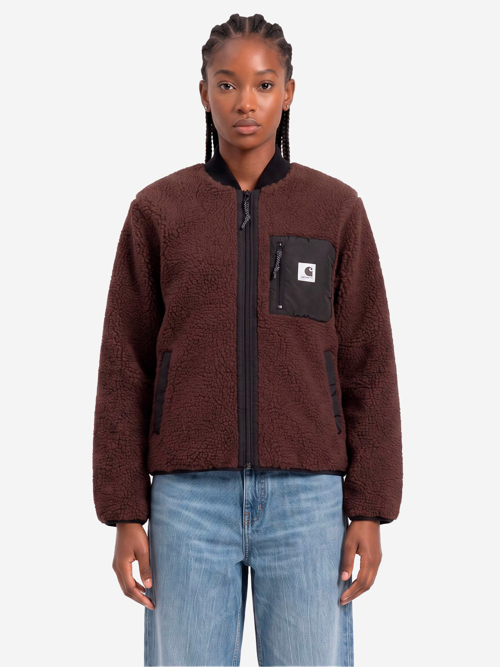 CARHARTT WIP W' Janet Liner Giacca in pile marrone Marrone Urbanstaroma
