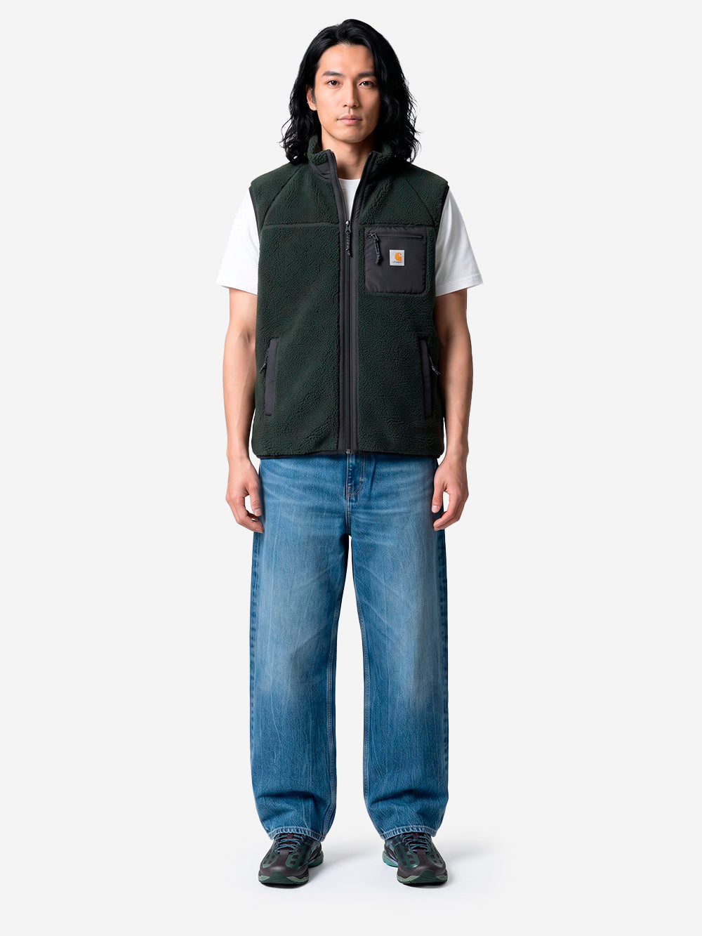 CARHARTT WIP Gilet Prentis Liner in pile Verde scuro Urbanstaroma