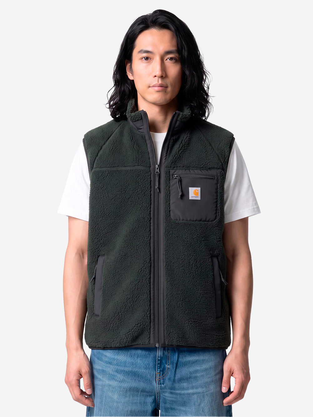 CARHARTT WIP Gilet Prentis Liner in pile Verde scuro Urbanstaroma