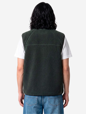 CARHARTT WIP Gilet Prentis Liner in pile Verde scuro