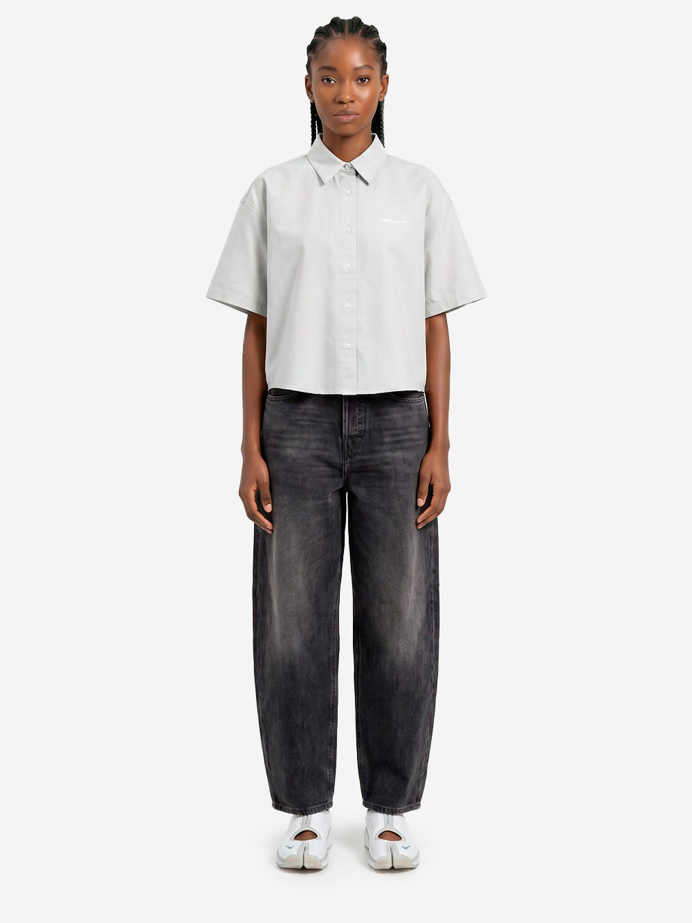 CARHARTT WIP Camicia a manica corta bianca S/S 'Kaia' boxy fit Bianco Urbanstaroma