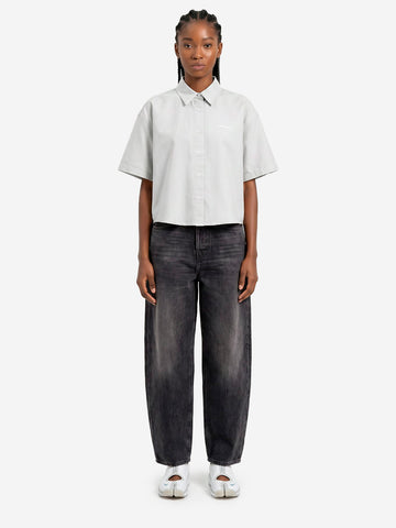 CARHARTT WIP Camicia a manica corta bianca S/S 'Kaia' boxy fit Bianco