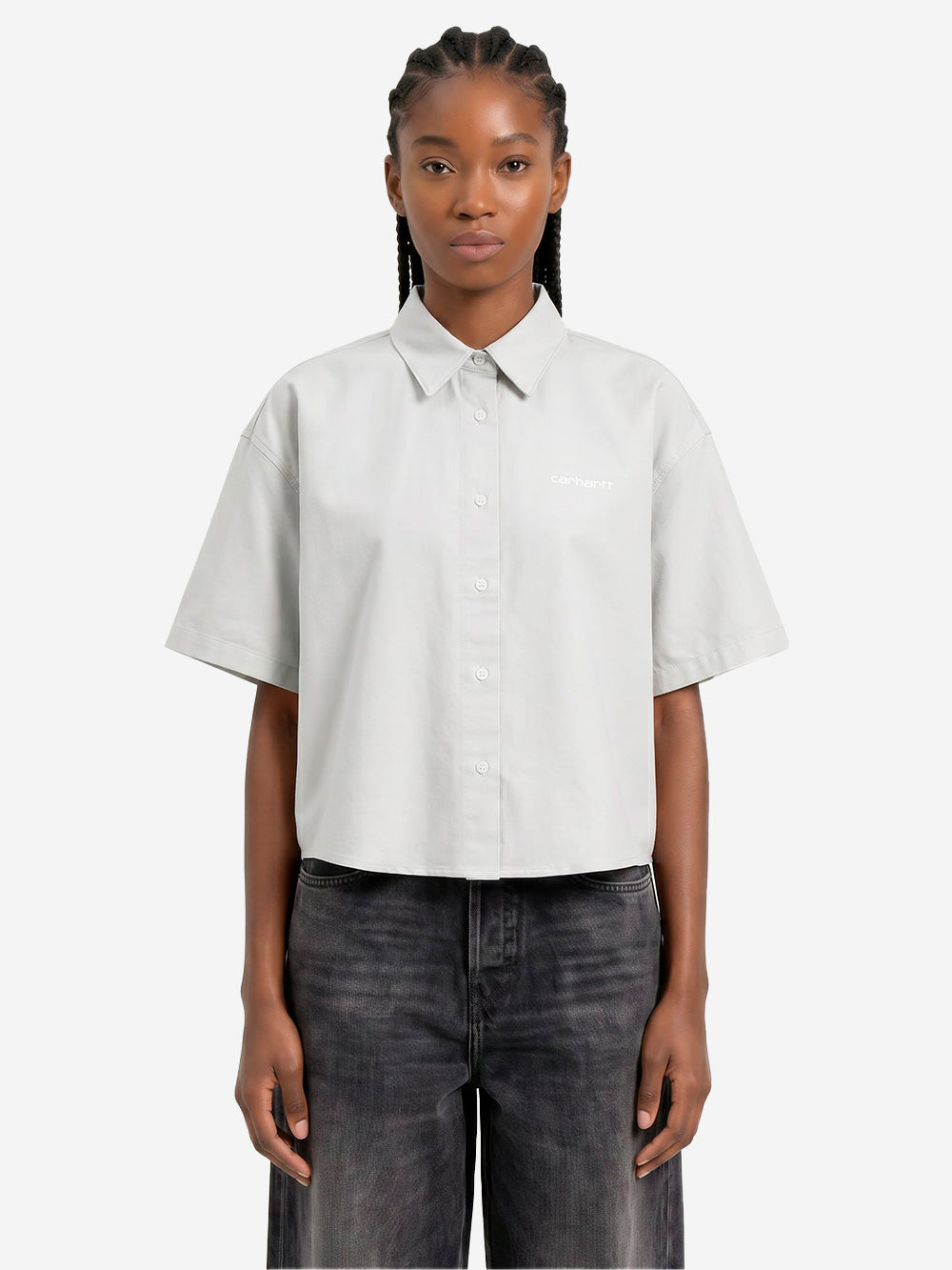 CARHARTT WIP Camicia a manica corta bianca S/S 'Kaia' boxy fit Bianco Urbanstaroma