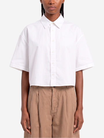 White short sleeve shirt S/S 'Kaia' boxy fit