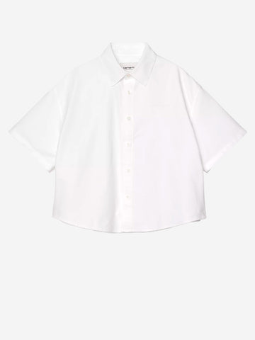 White short sleeve shirt S/S 'Kaia' boxy fit