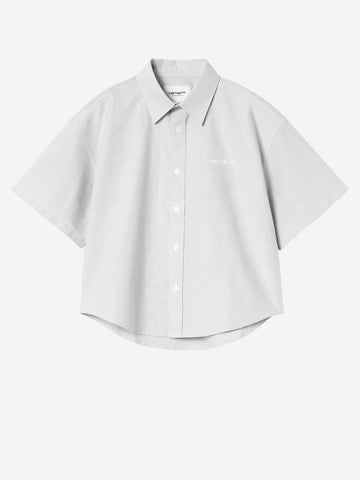 CARHARTT WIP Camicia a manica corta bianca S/S 'Kaia' boxy fit Bianco