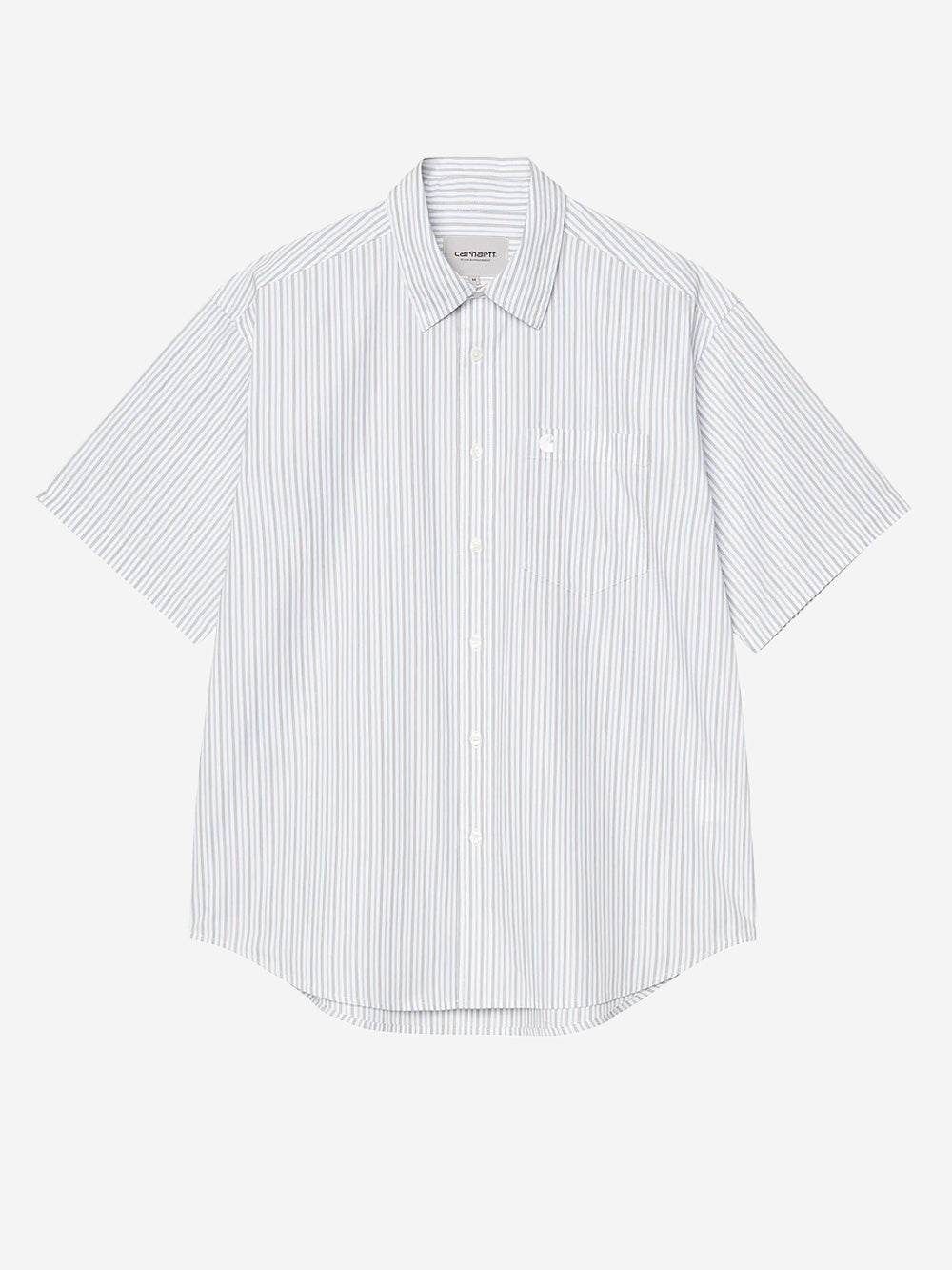 CARHARTT WIP Camicia a manica corta 'Keene' a righe blu Bianco Urbanstaroma