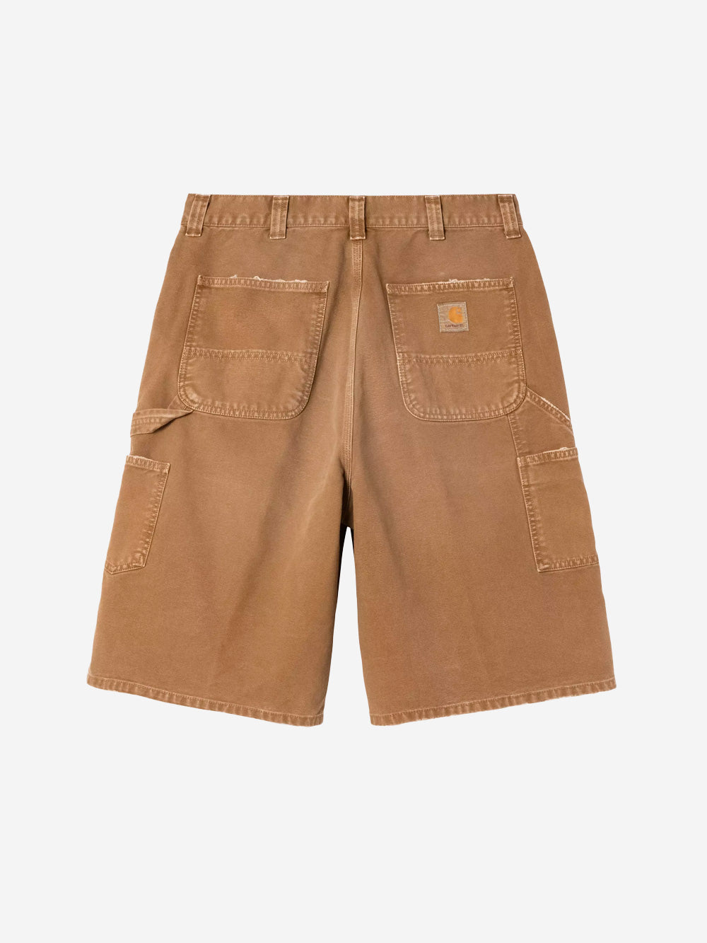 CARHARTT WIP Shorts OG 'Double Knee' marroni con trattamento distressed Marrone chiaro Urbanstaroma
