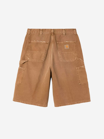 CARHARTT WIP Shorts OG 'Double Knee' marroni con trattamento distressed Marrone chiaro