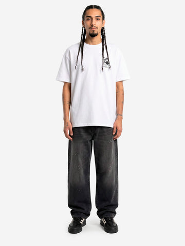 CARHARTT WIP T-shirt bianca S/S con grafica 'Bumper car' Bianco