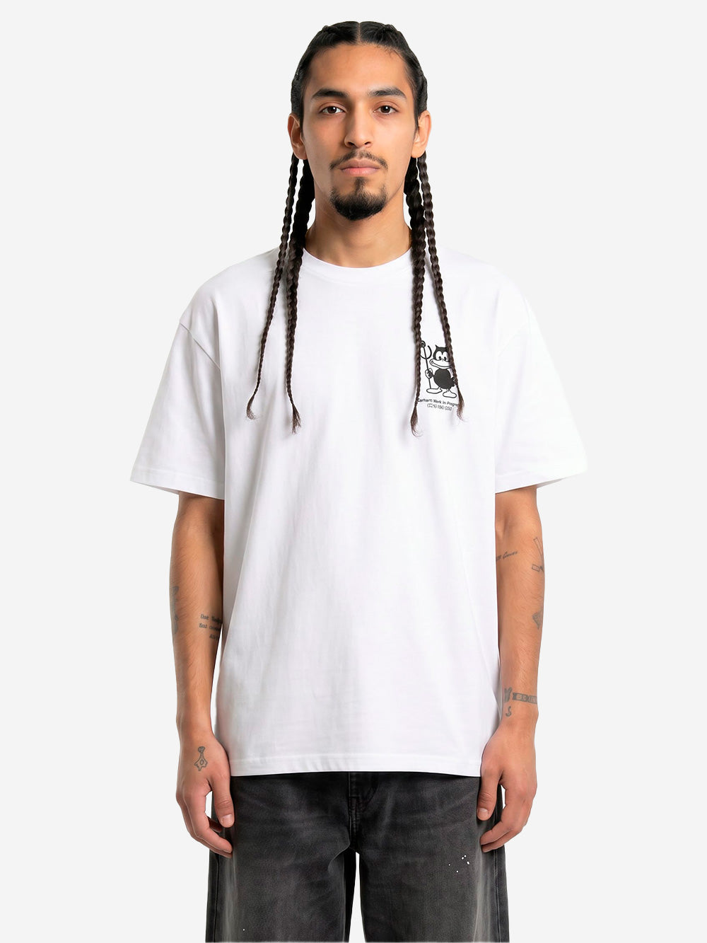 CARHARTT WIP T-shirt bianca S/S con grafica 'Bumper car' Bianco Urbanstaroma