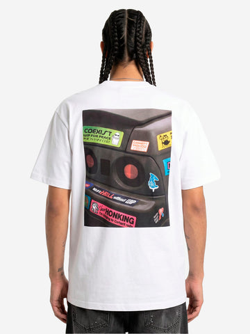 CARHARTT WIP T-shirt bianca S/S con grafica 'Bumper car' Bianco
