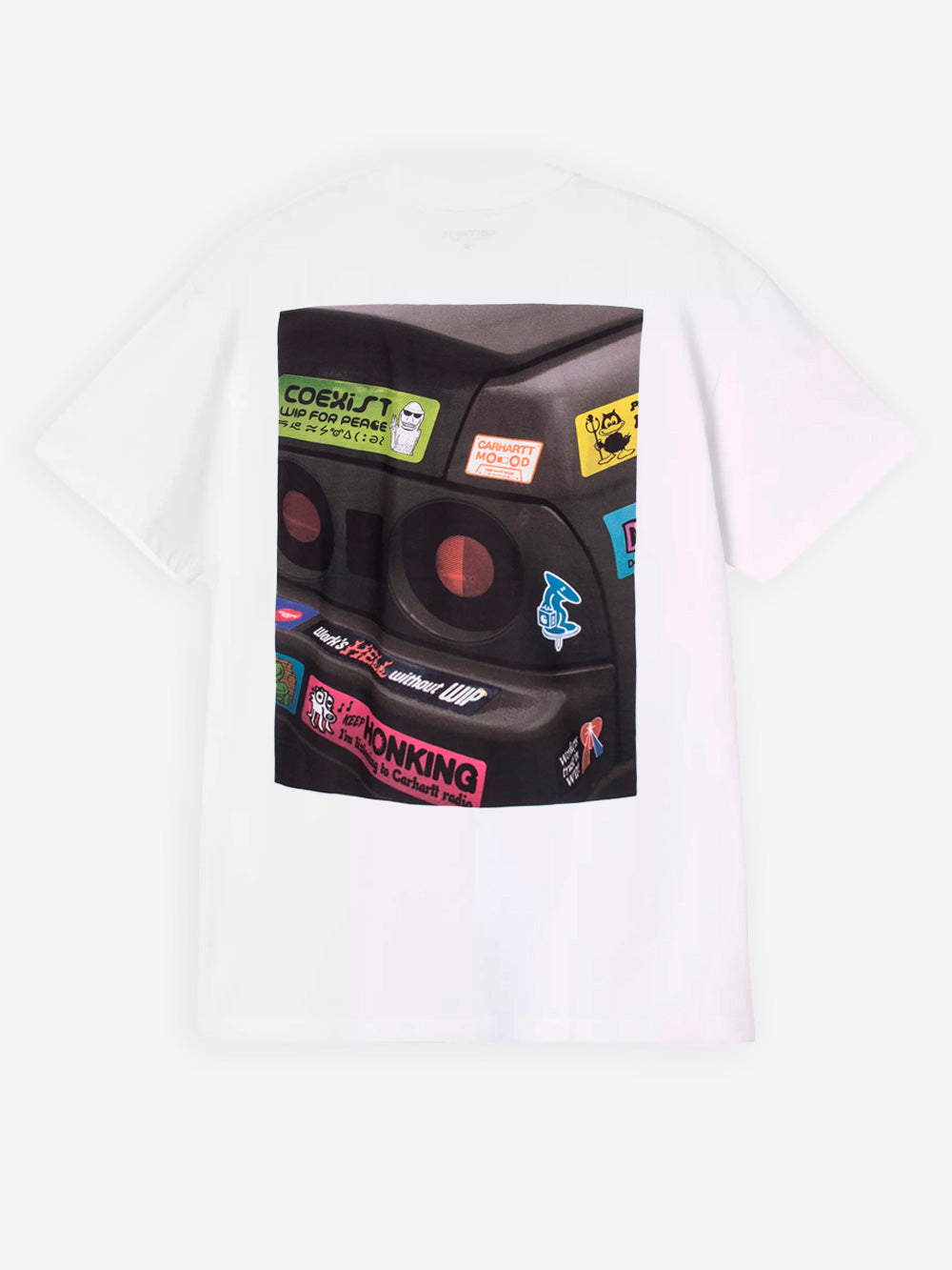 CARHARTT WIP T-shirt bianca S/S con grafica 'Bumper car' Bianco Urbanstaroma