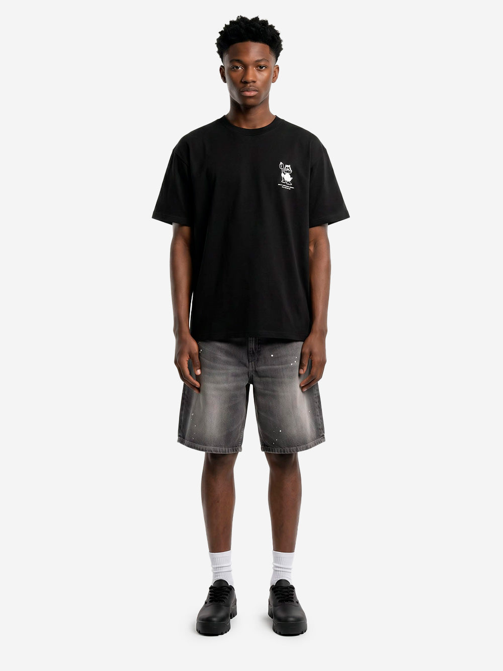 CARHARTT WIP T-shirt nera S/S con grafica 'Bumper car' Nero Urbanstaroma