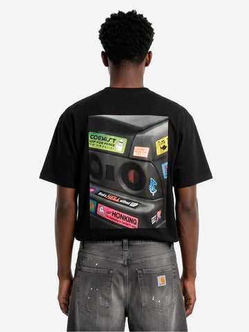 CARHARTT WIP T-shirt nera S/S con grafica 'Bumper car' Nero