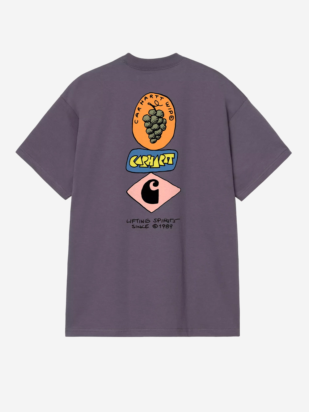 CARHARTT WIP T-shirt viola S/S con grafica 'Stacked Grapes' Viola Urbanstaroma