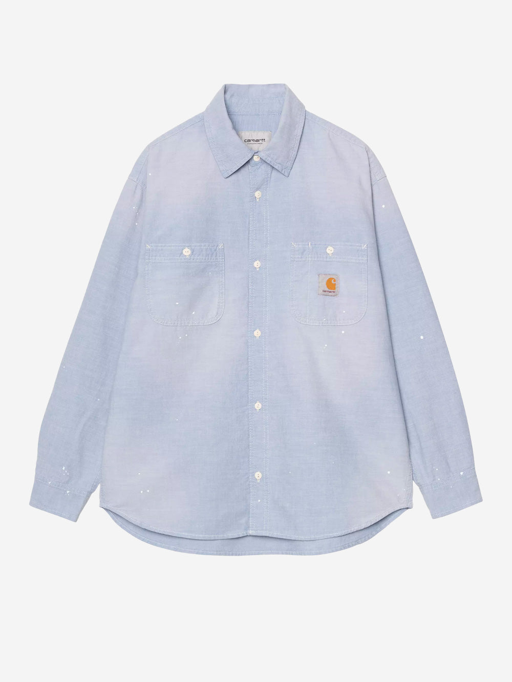 CARHARTT WIP Camicia blu L/S 'Painter' con trattamento distressed Celeste Urbanstaroma