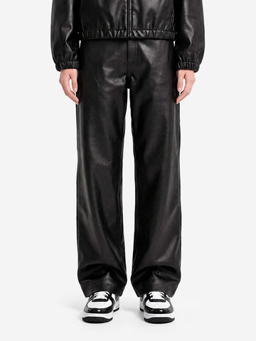 CARHARTT WIP W' Pantaloni Arizona in pelle sintetica neri Black