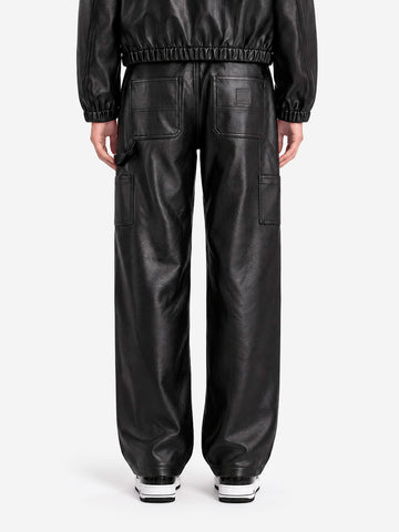 CARHARTT WIP W' Pantaloni Arizona in pelle sintetica neri Black