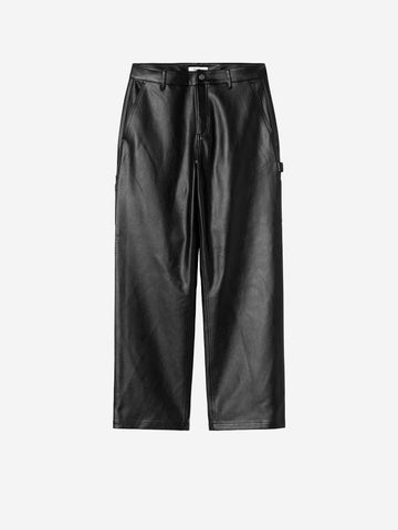 CARHARTT WIP W' Pantaloni Arizona in pelle sintetica neri Black