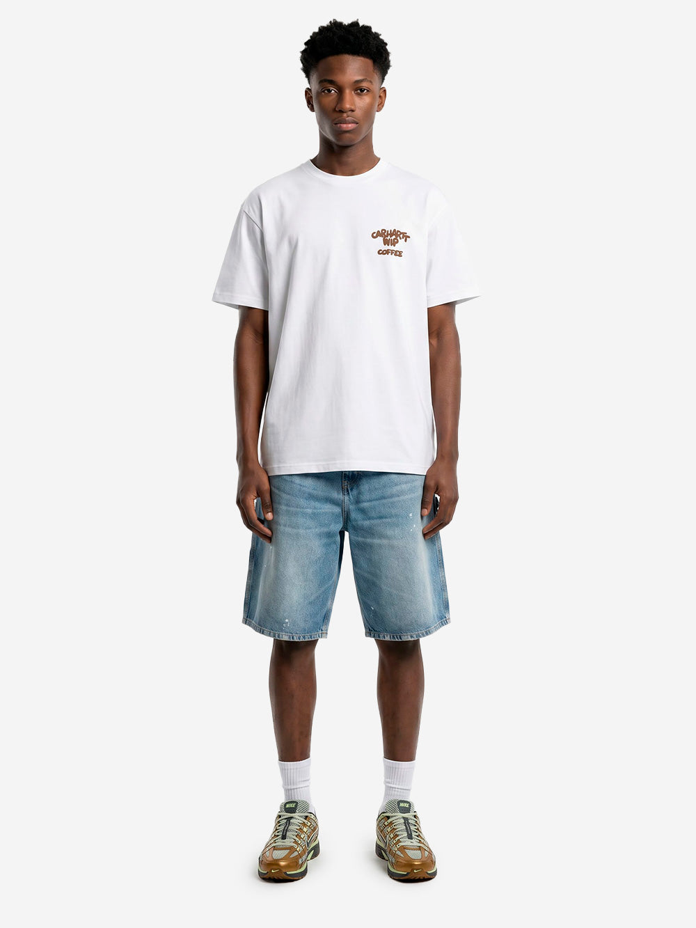 CARHARTT WIP Shorts 'Single Knee' OG in denim destroy wash Indigo Urbanstaroma