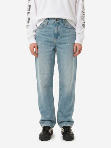 CARHARTT WIP W Pantaloni 'Arin' in denim blu con trattamento distressed e vernice Indigo