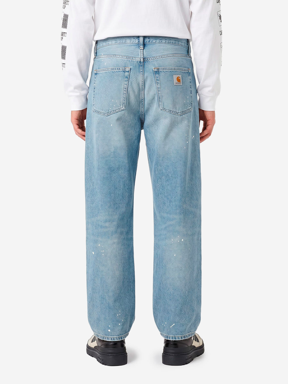 CARHARTT WIP W Pantaloni 'Arin' in denim blu con trattamento distressed e vernice Indigo Urbanstaroma