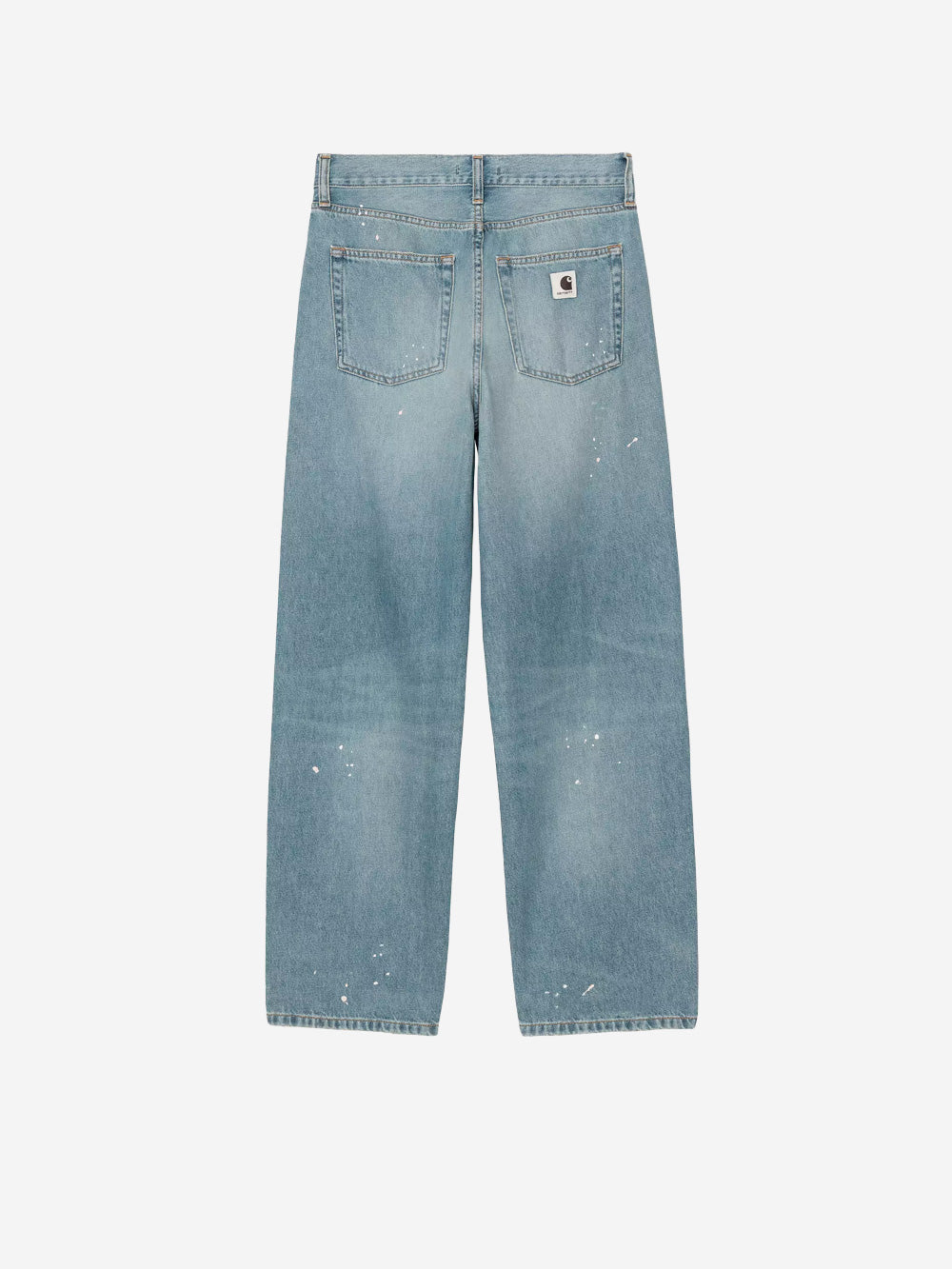 CARHARTT WIP W Pantaloni 'Arin' in denim blu con trattamento distressed e vernice Indigo Urbanstaroma