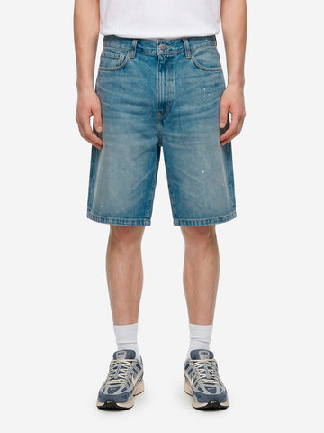 CARHARTT WIP Shorts 'Landon' in denim blu lavaggio destroyed Indigo