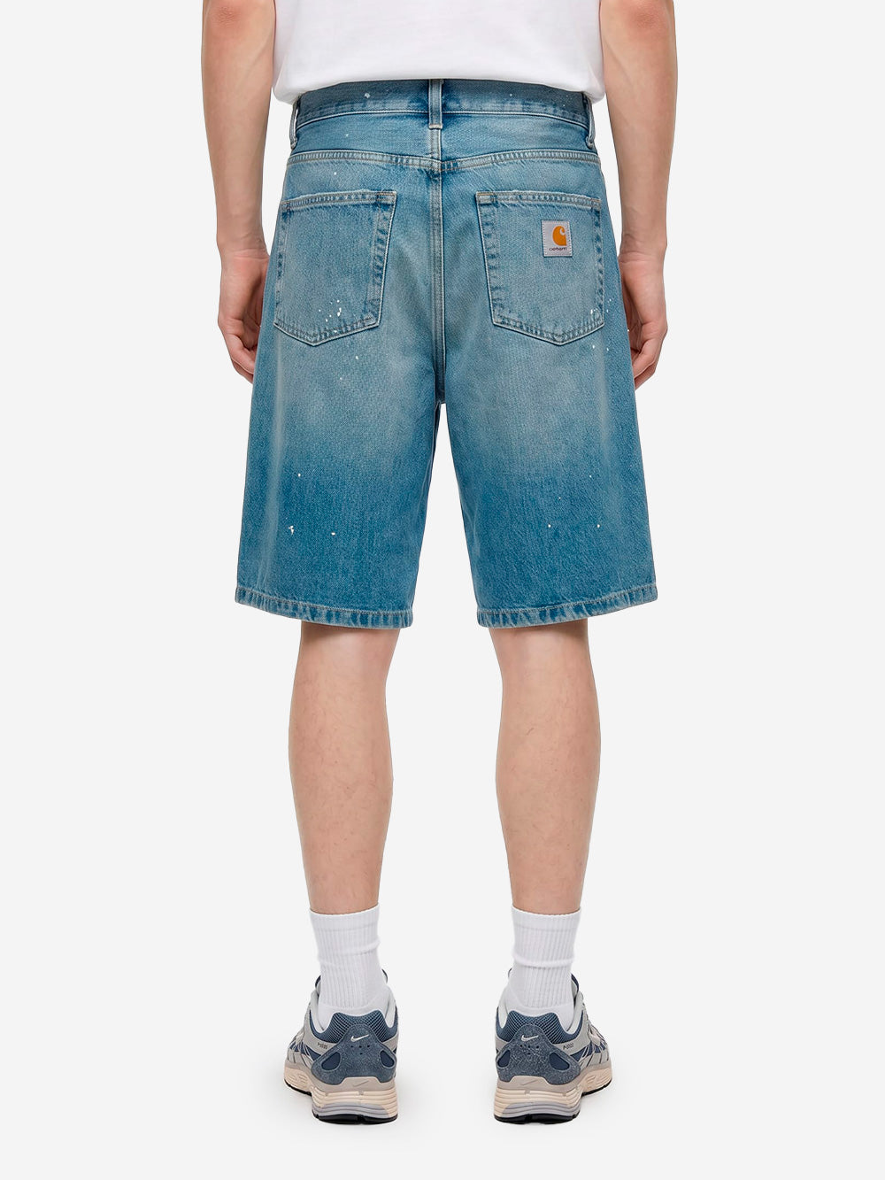CARHARTT WIP Shorts 'Landon' in denim blu lavaggio destroyed Indigo Urbanstaroma