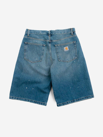 CARHARTT WIP Shorts 'Landon' in denim blu lavaggio destroyed Indigo