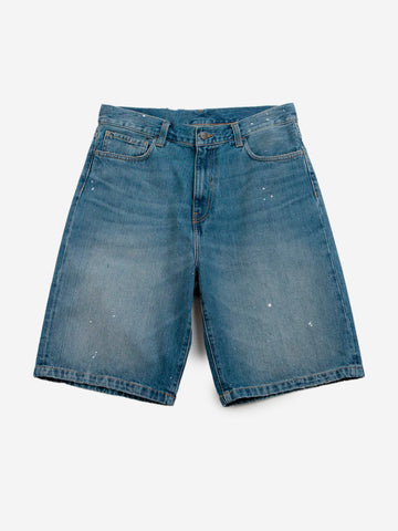 CARHARTT WIP Shorts 'Landon' in denim blu lavaggio destroyed Indigo