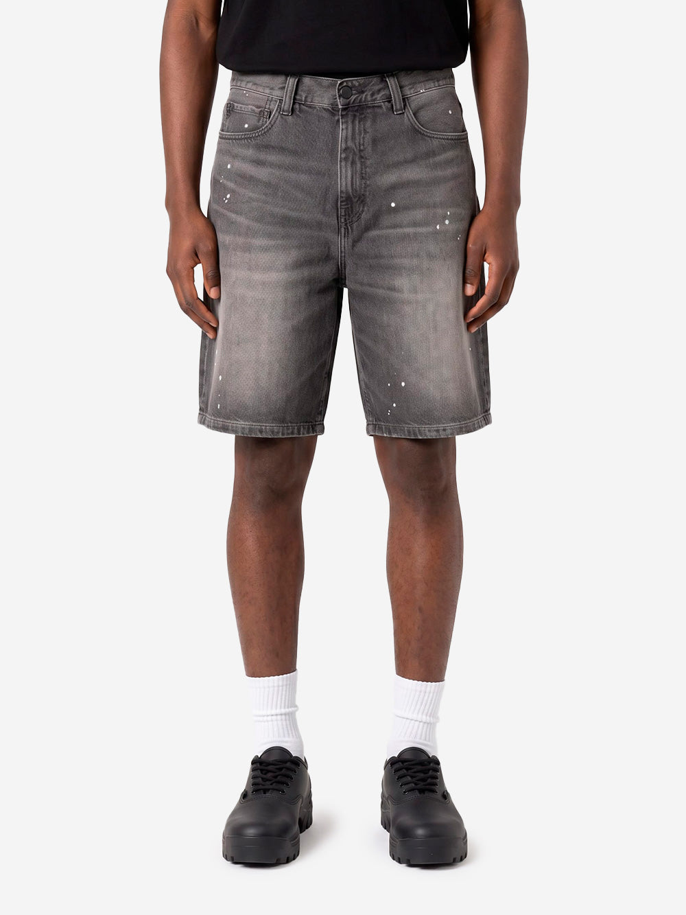 CARHARTT WIP Shorts 'Landon' in denim nero lavaggio destroyed Nero Urbanstaroma