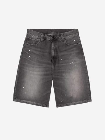 CARHARTT WIP Shorts 'Landon' in denim nero lavaggio destroyed Nero