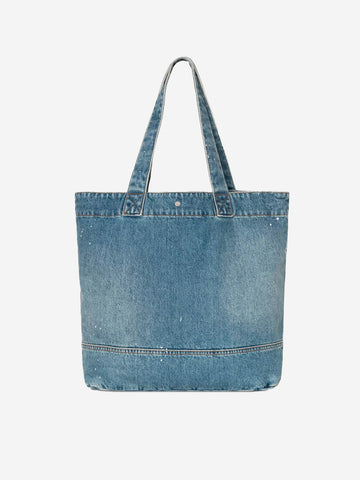 CARHARTT WIP Tote in denim blu chiaro destroyed (28l) Indigo