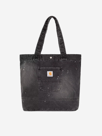 CARHARTT WIP Tote in denim nero destroyed (28l) Nero