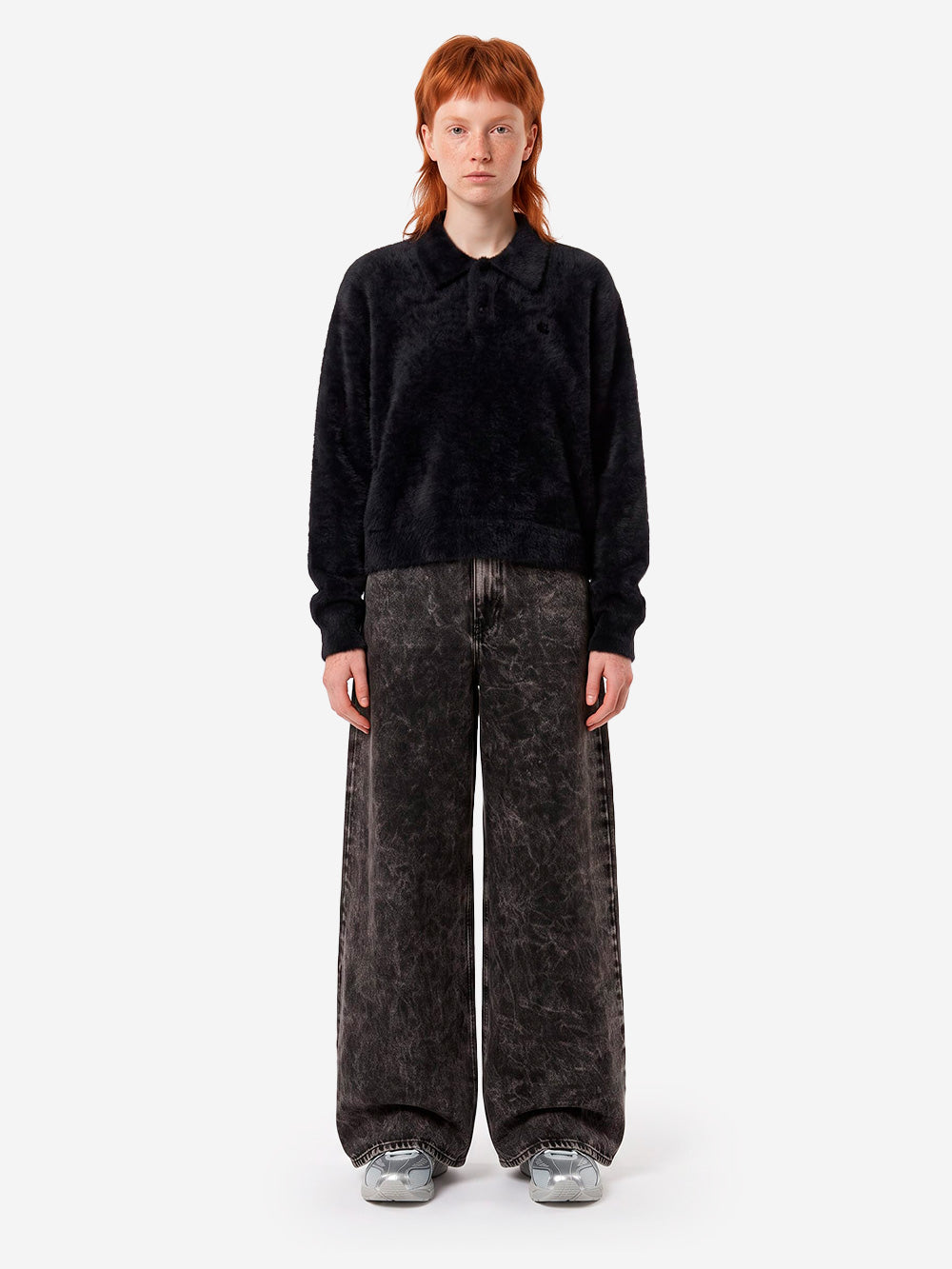 CARHARTT WIP W' Maglia Polo Maine a maniche lunghe nera Nero Urbanstaroma