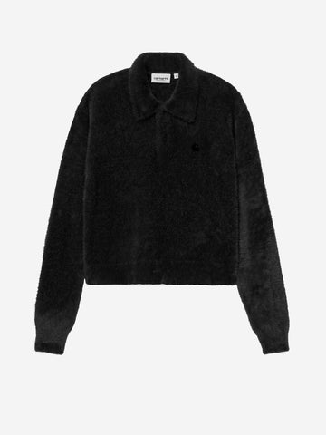 CARHARTT WIP W' Maglia Polo Maine a maniche lunghe nera Nero