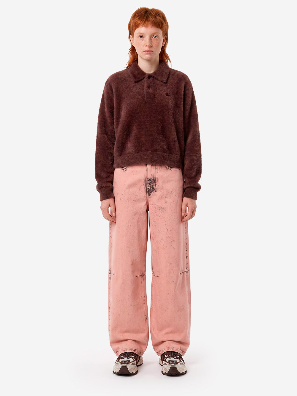 CARHARTT WIP W' Maglia Polo Maine a maniche lunghe marrone Cioccolato Urbanstaroma