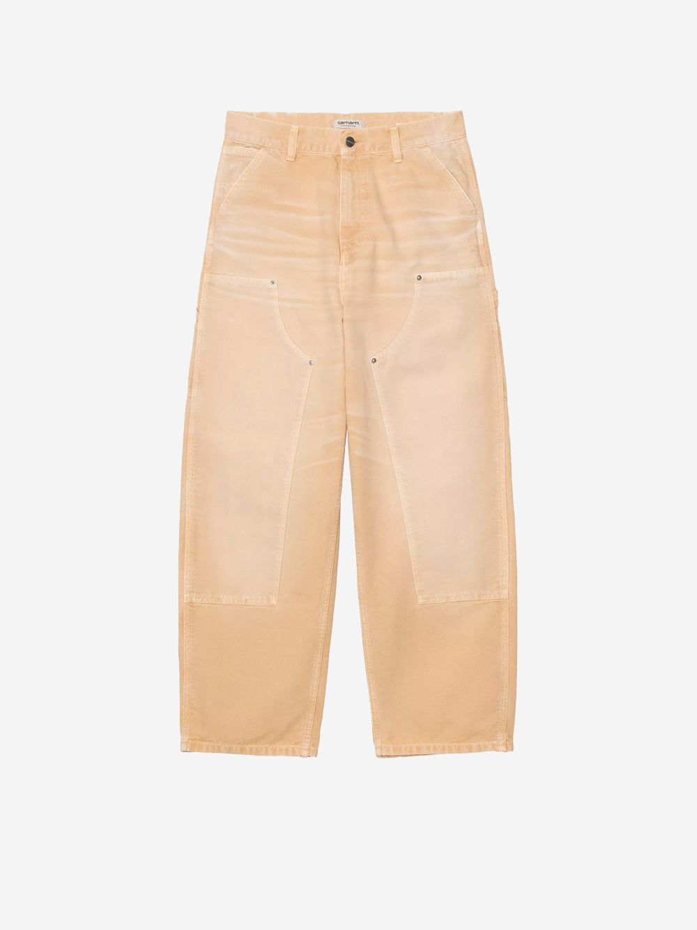 CARHARTT WIP W Pantaloni Brandon 'Double Knee' marroni con trattamento distressed e vernice Sabbia Urbanstaroma