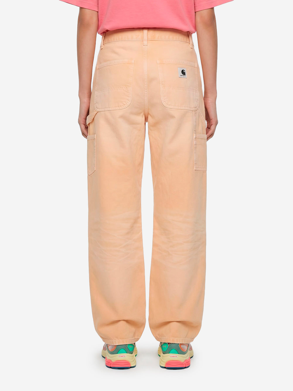 CARHARTT WIP W Pantaloni Brandon 'Double Knee' marroni con trattamento distressed e vernice Sabbia Urbanstaroma