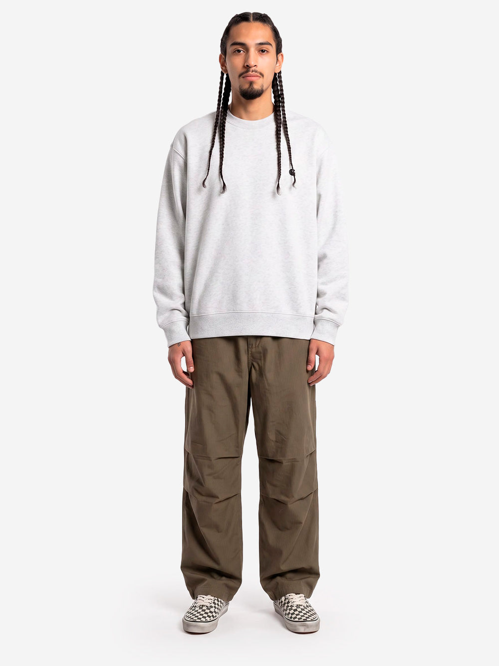 CARHARTT WIP Mack Felpa in misto cotone grigia Grigio chiaro Urbanstaroma